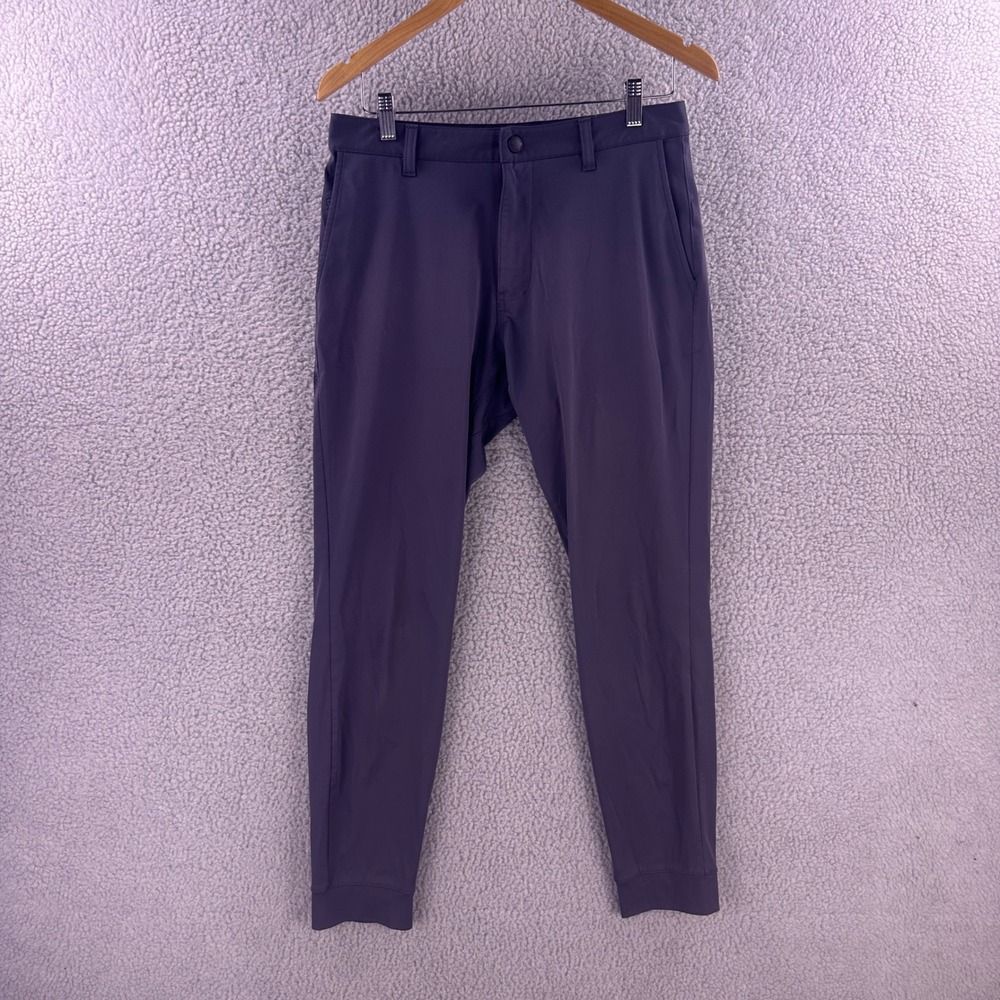 Rhone Commuter Jogger Pants Mens 30 Navy Blue Tapered Ankle Zip Performance
